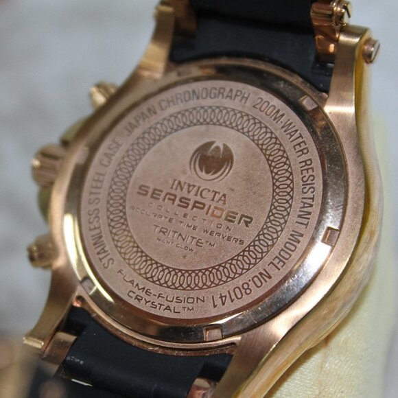 Invicta 80141 Sea Spider Men's Watch Quartz Stainless Steel  rose gold black - Picture 14 of 16